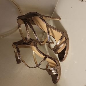 Shimmer Gold heels. Perfect for a night out on the town.